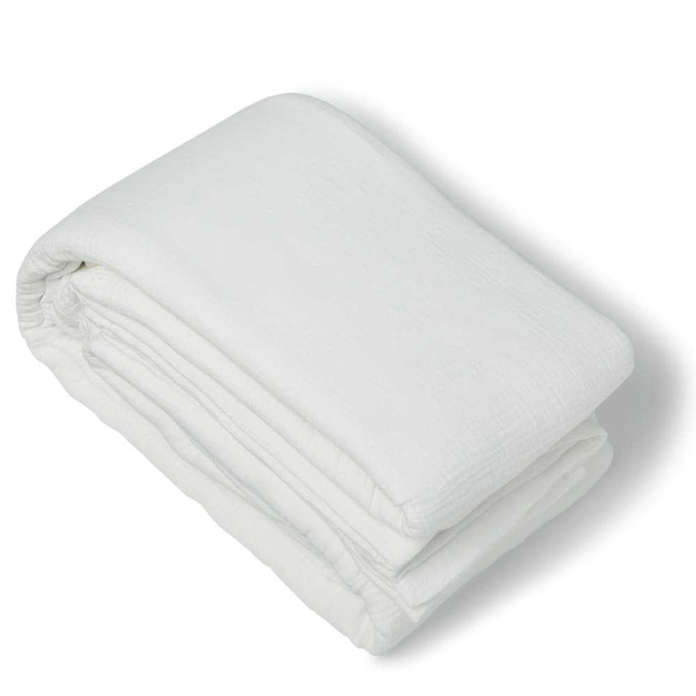 Housse de couette gaze de coton blanc 260x240 — vue 3