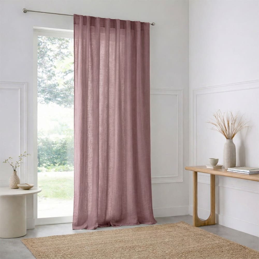 Febronie Schlaufenvorhang aus Baumwolle 140x290 style classic chic Rosa Öko-Tex Zertifikat Baumwolle