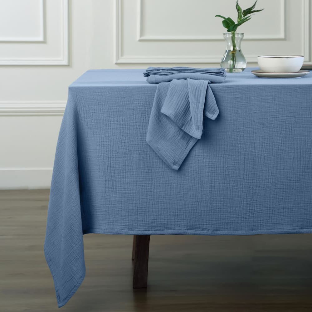 Tischdeckenset mit 8 Servietten aus Baumwolle 150x350 - Maisons