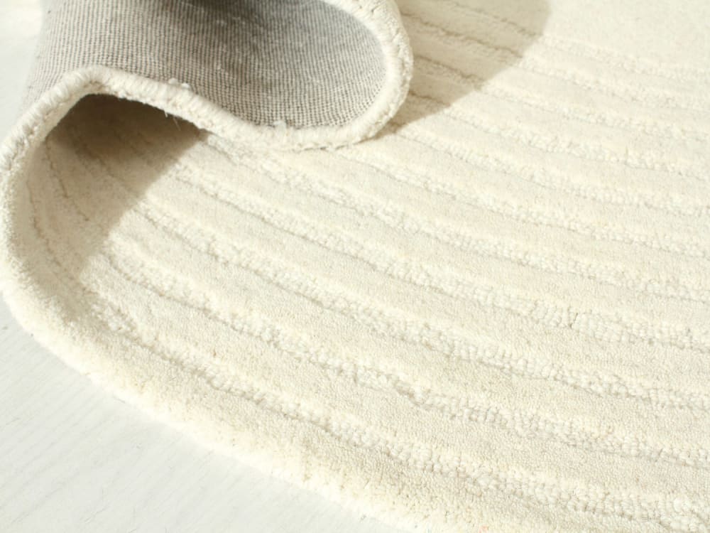 Tapis de salon laine ivoire 120x160 cm — vue 4