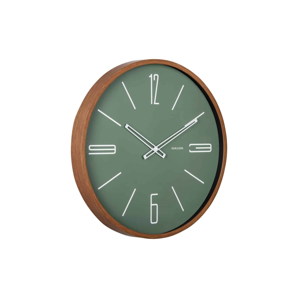 Horloge murale vert jungle