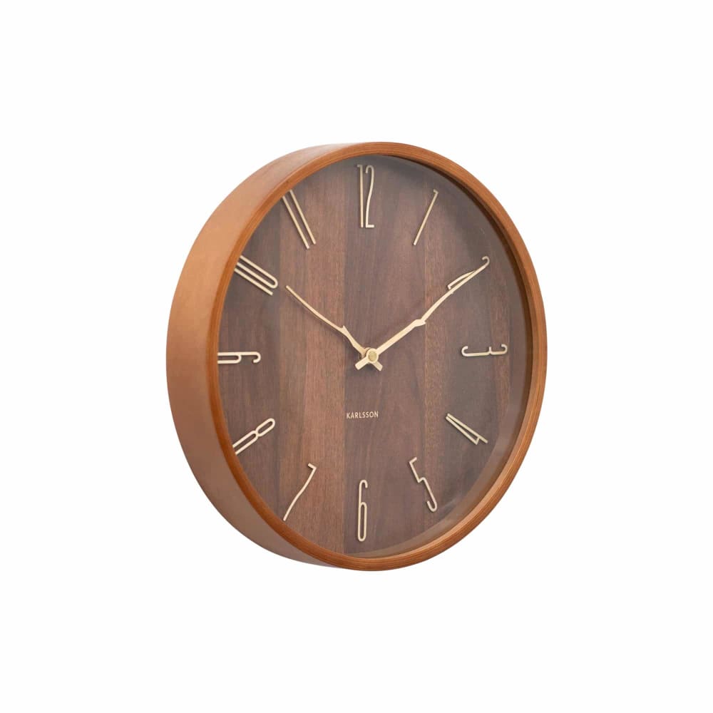 horloge murale bois foncé