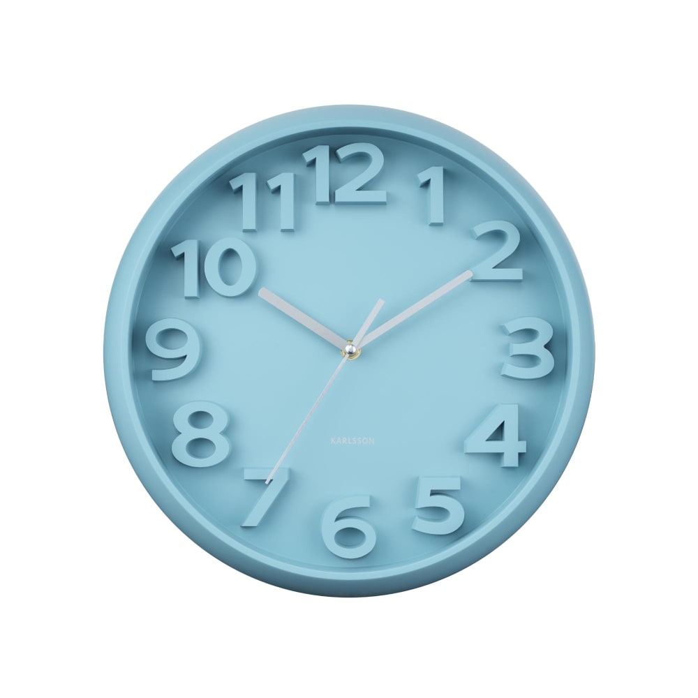 Horloge murale polystyrène bleu brumeux 5x33.5x33.5cm — Beyit