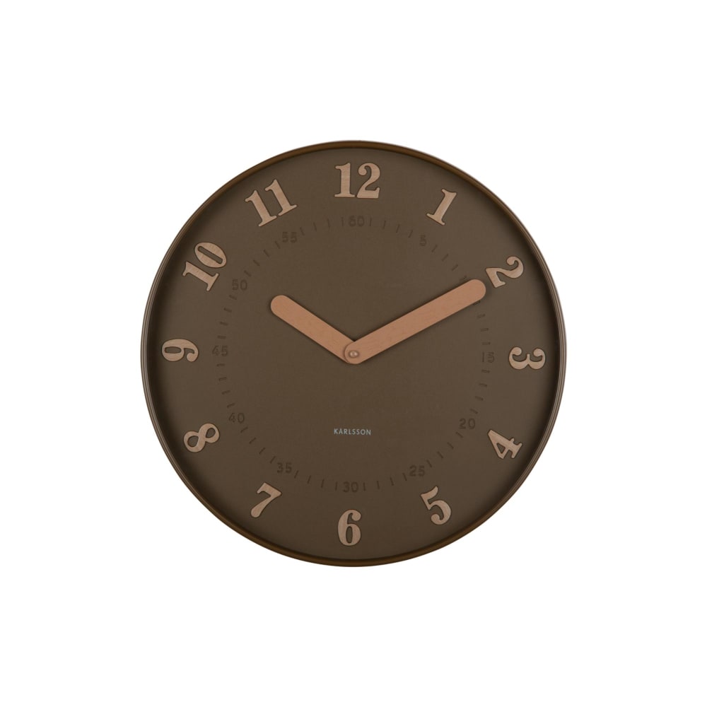 Wanduhr aus Kunststoff, braun, 40x40x40cm - Maisons Du Monde