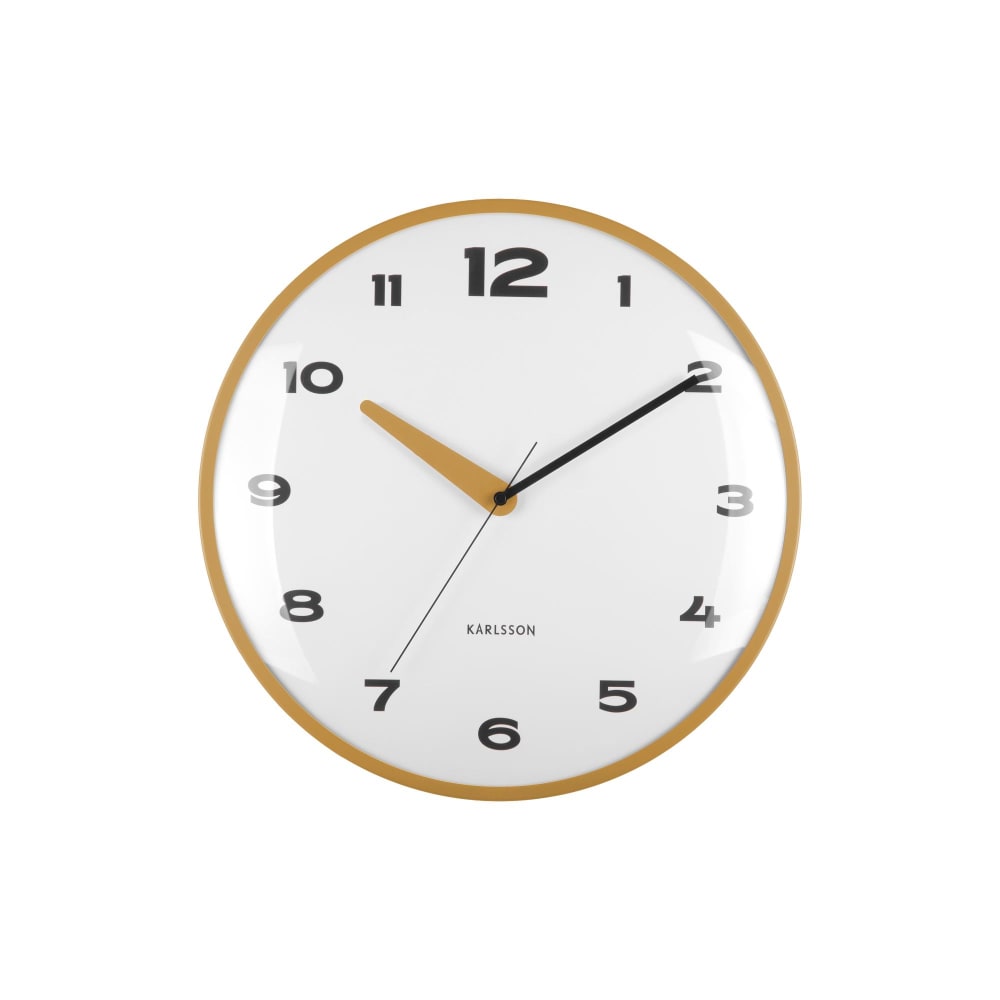 Horloge murale fer jaune