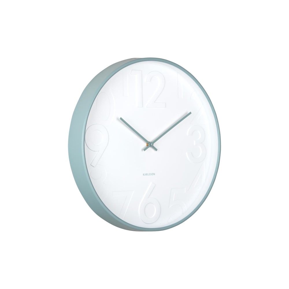 Horloge murale polypropylène bleu brumeux ø40cm — Beyit