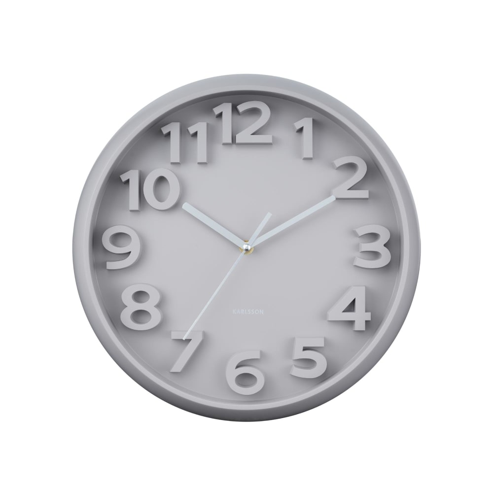 Horloge murale polystyrène gris chaud 5x33.5x33.5cm — Beyit