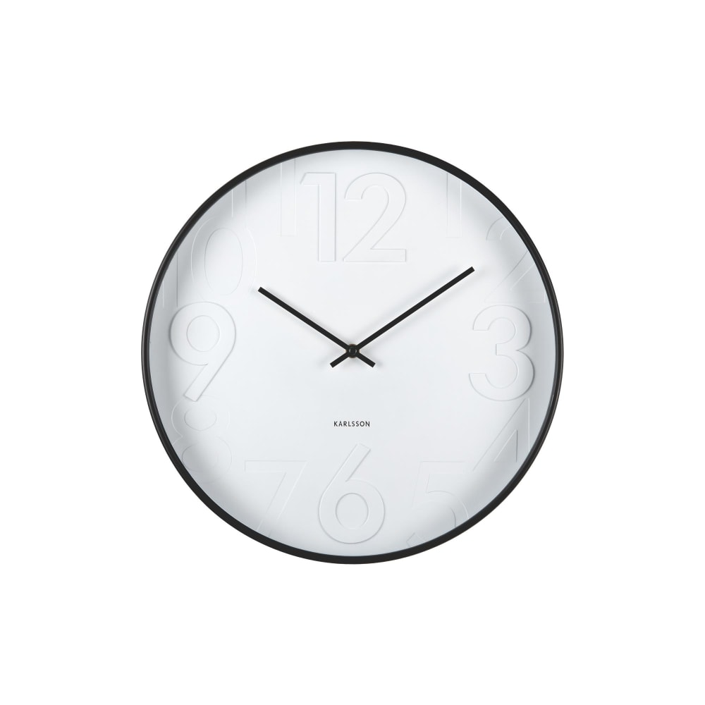 Wanduhr aus Polypropylen, mattschwarz, Ø40cm - Maisons Du Monde