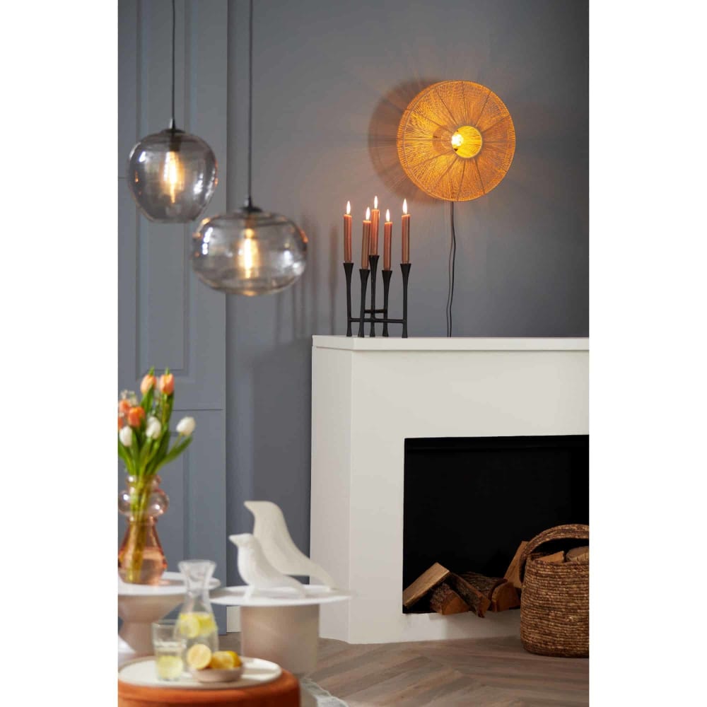 Wandlampe aus Metall, braun, Ø43cm - Maisons Du Monde