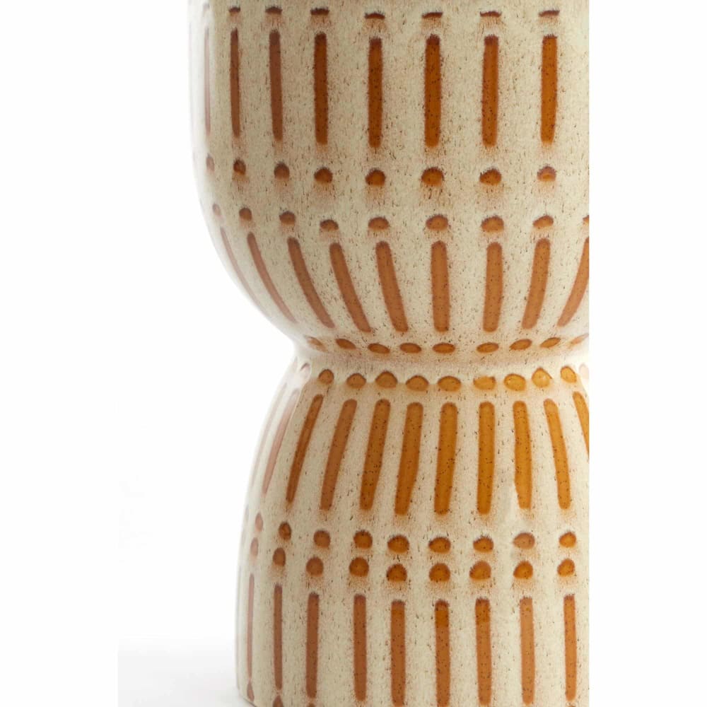 Beistelltisch aus Feinkeramik, weiß, 28.5x28.5x42cm - Maisons Du