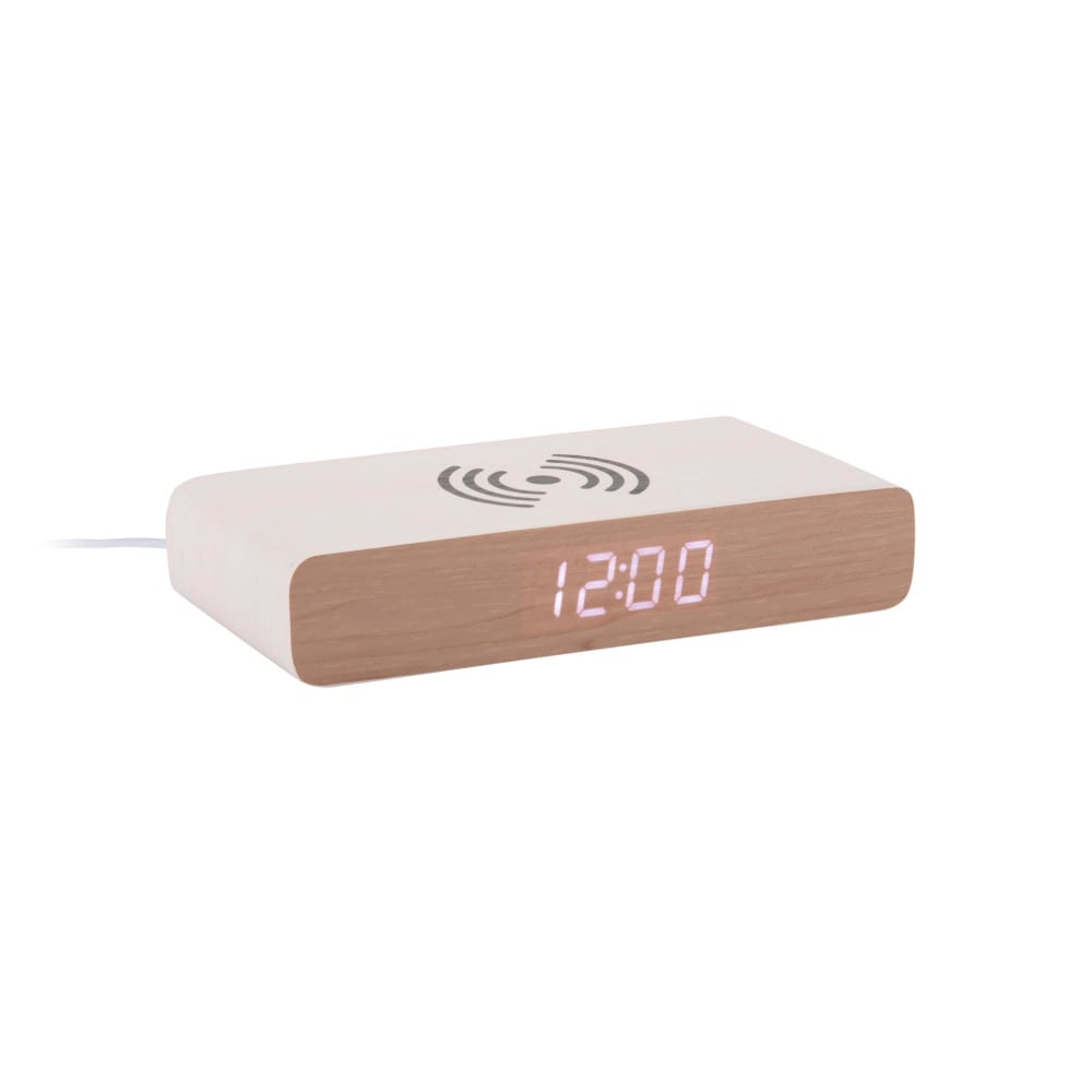 Réveil mdf blanc mat 16.1x7.6x3cm