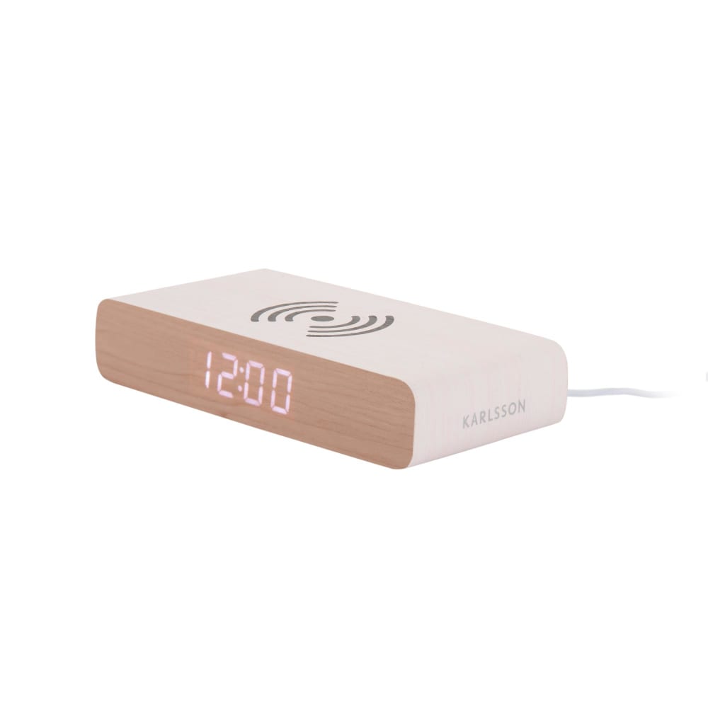 Réveil mdf blanc mat 16.1x7.6x3cm — vue 3