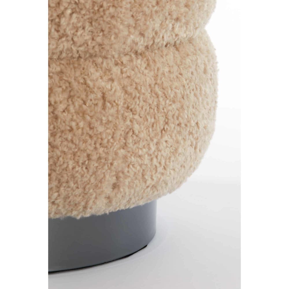 Sitzpuff aus Textil, braun, Ø40cm - Maisons Du Monde