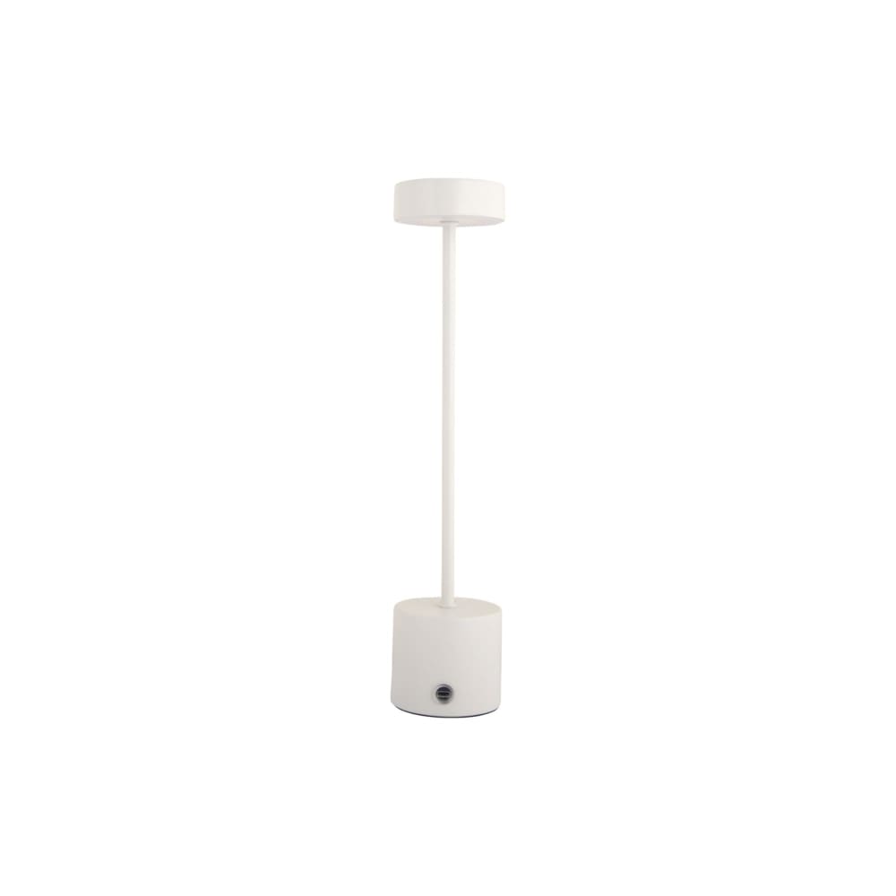 Lampe de table métal blanc 8x8x37.5cm — vue 3