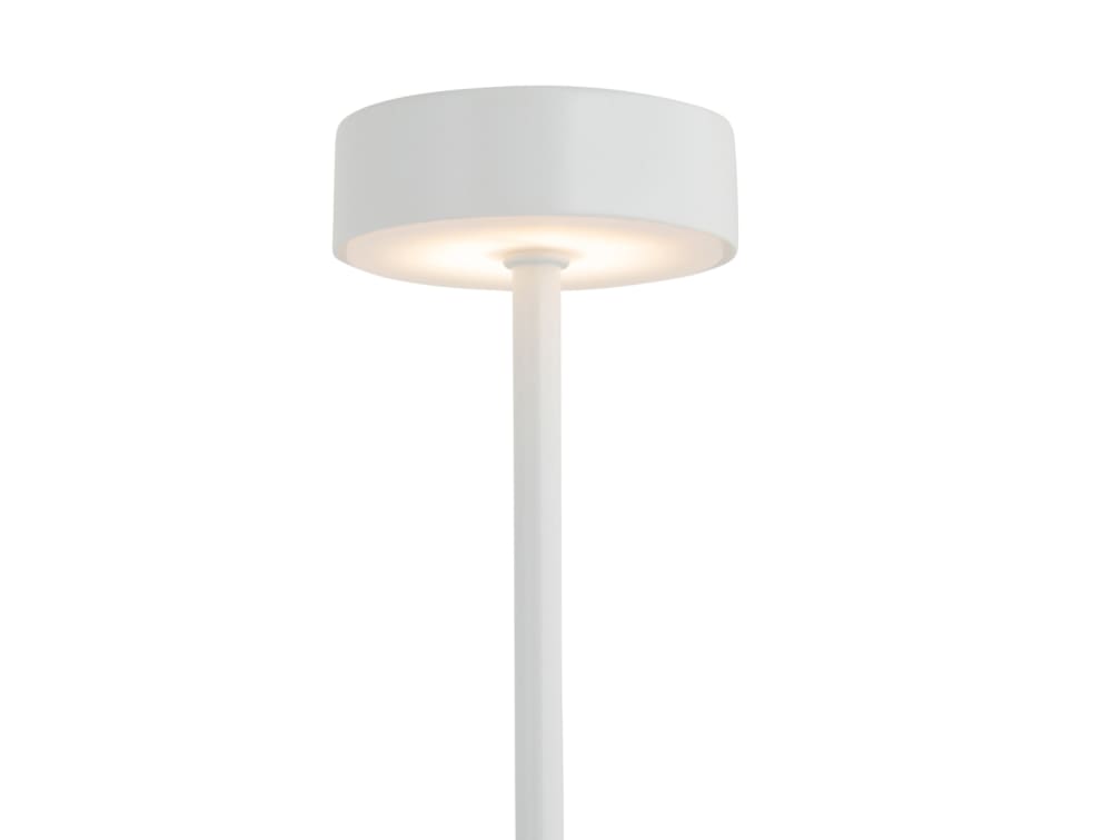 Lampe de table métal blanc 8x8x37.5cm — vue 4