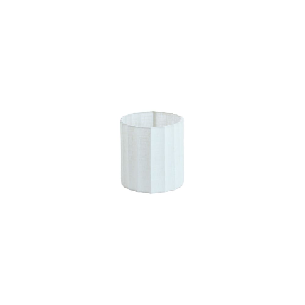 Lampenschirm oval aus Textil, creme, 45x21x22cm - Maisons Du