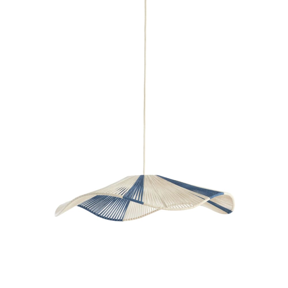 suspension textile bleu