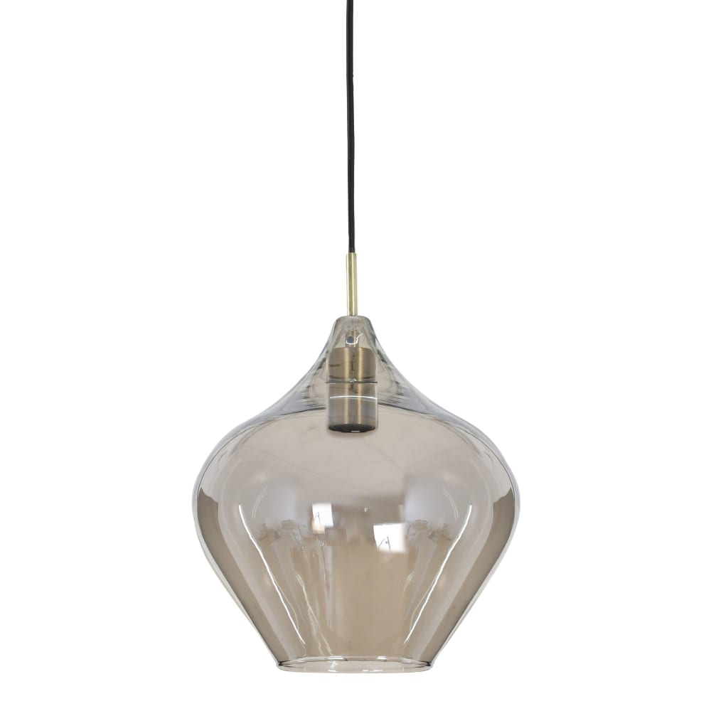 Light & Living Hängeleuchte aus Glas, gold, Ø27cm style modern - Glas