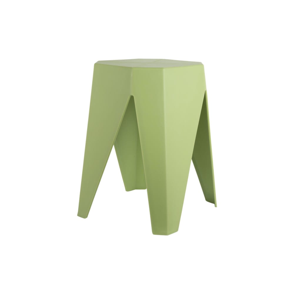 Tabouret polypropylène thé vert 29x29x47cm