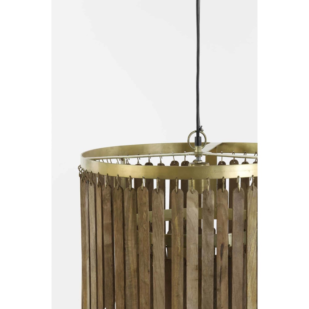 Suspension brun bois ø45cm — vue 3