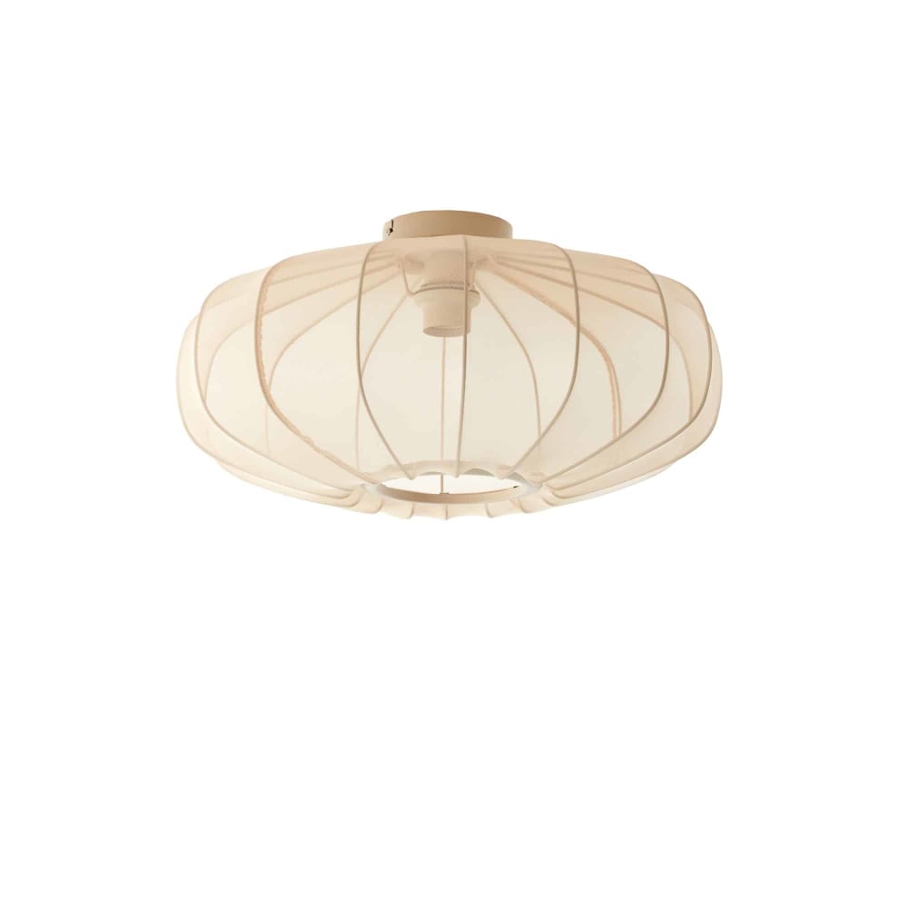Light & Living Deckenleuchte aus Textil, sand, Ø50cm style modern Braun Stoff