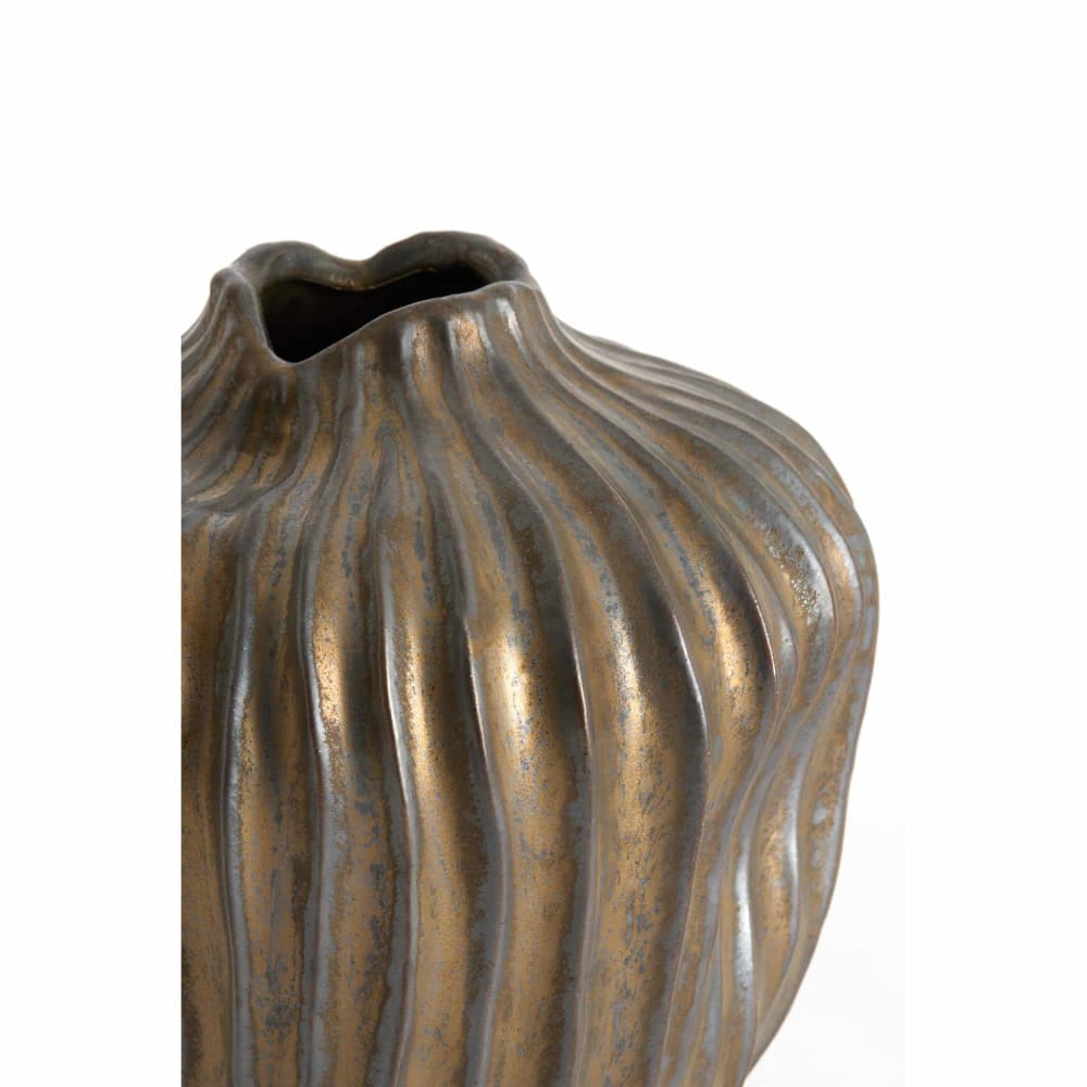 Vase aus Keramik, antik bronze, Ø30x35cm - Maisons Du Monde