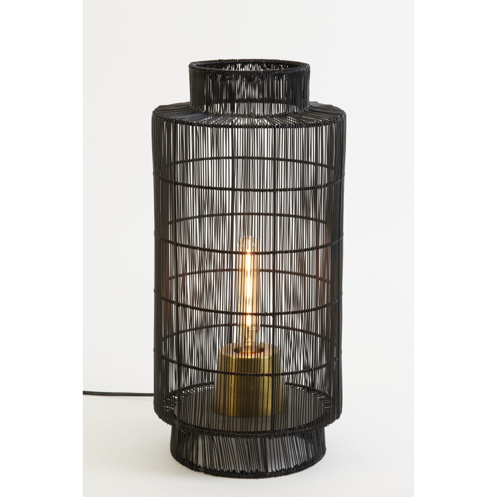 Tischleuchte aus Metall, schwarz, ø24cm - Maisons Du Monde