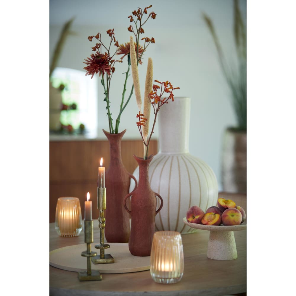Vase aus Feinkeramik, braun, 28.5x28.5x42cm - Maisons Du Monde