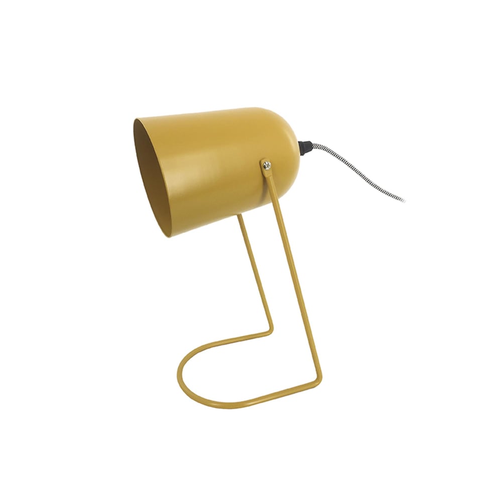 Lampe de bureau fer jaune 30x18cm
