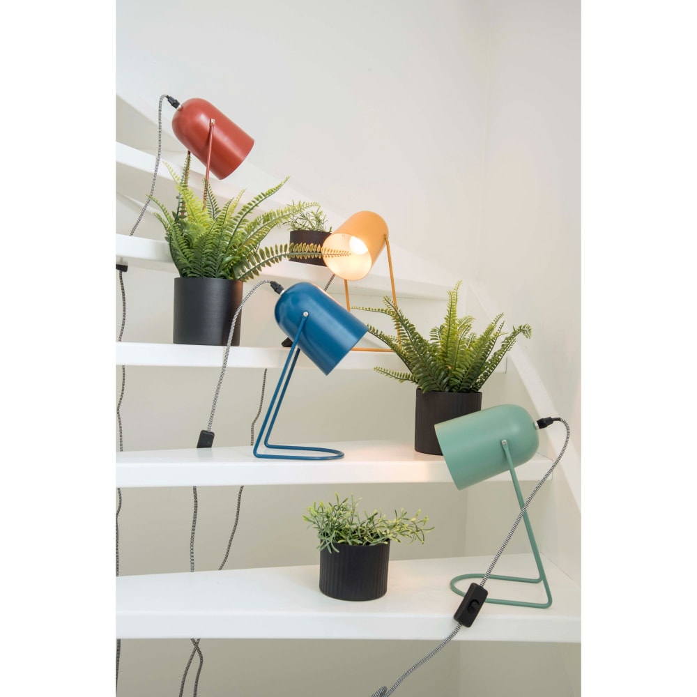Lampe de bureau fer jaune 30x18cm — vue 3