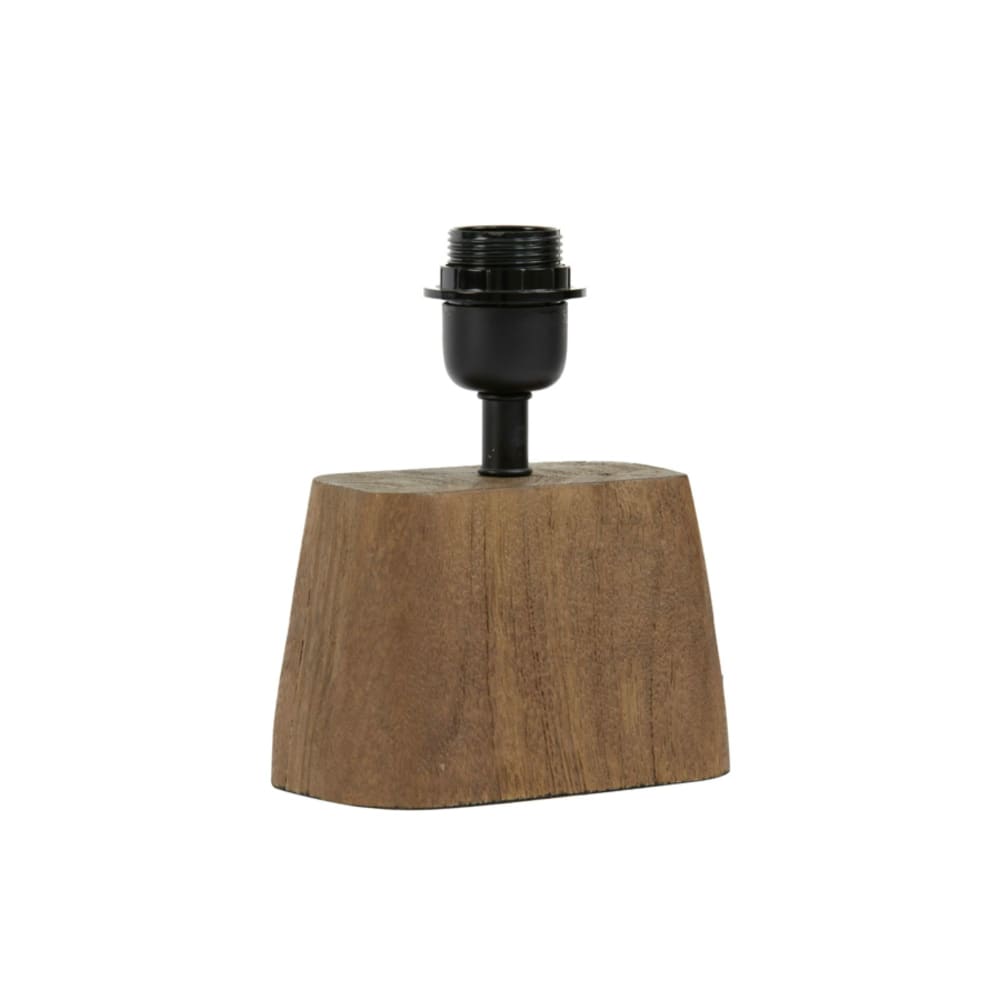 Pied de lampe brun bois 16x10x21cm