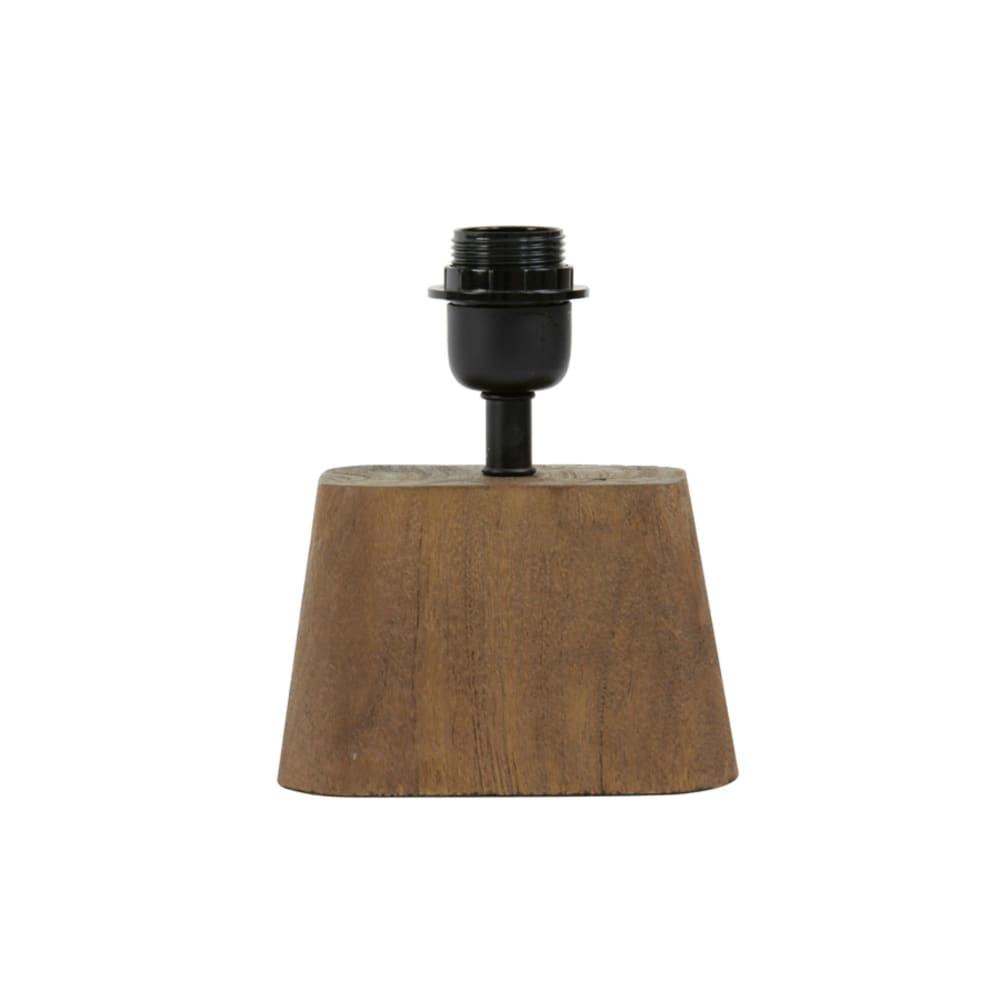 Pied de lampe brun bois 16x10x21cm — vue 3