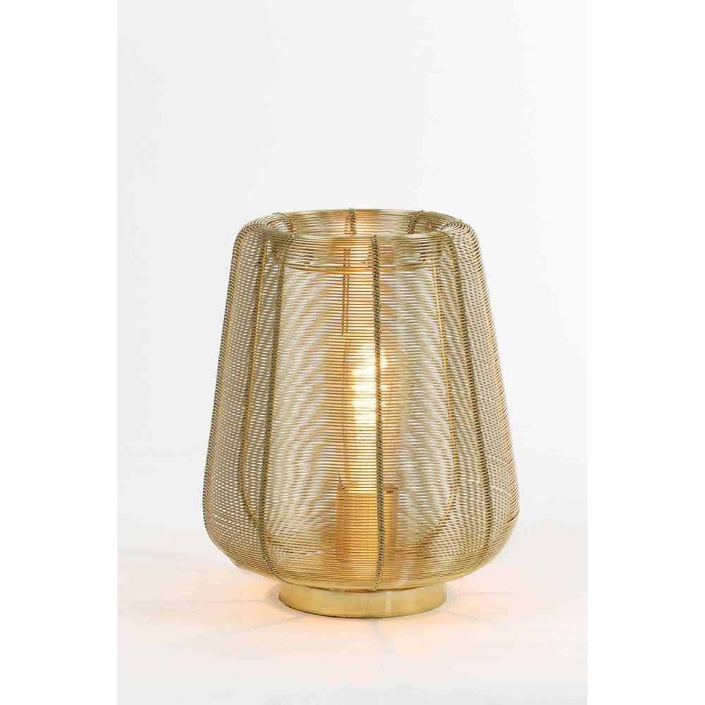 Tischleuchte aus Metall, gold, Ø22x26 cm - Maisons Du Monde