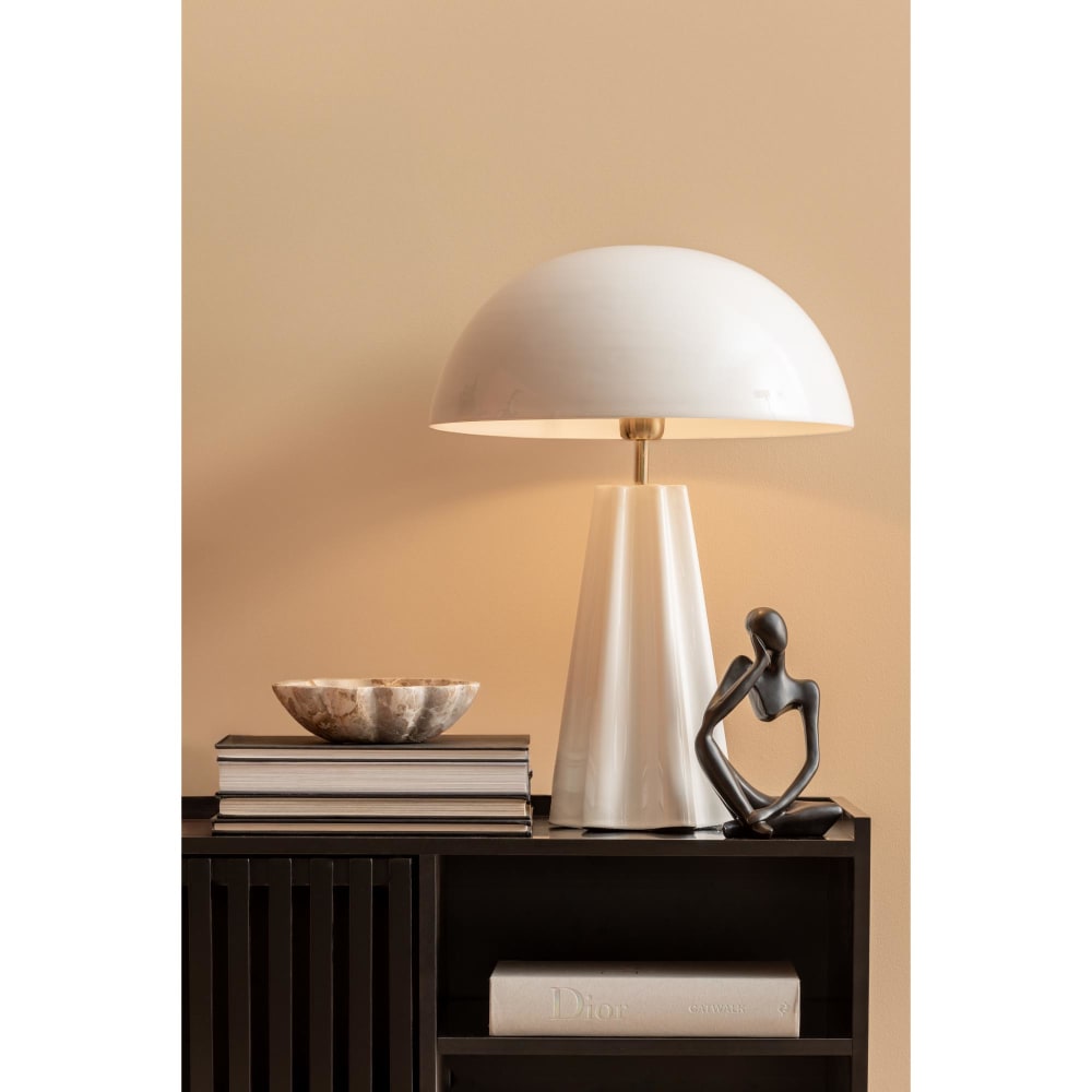 Lampe de table fer blanc ø30cm — vue 3