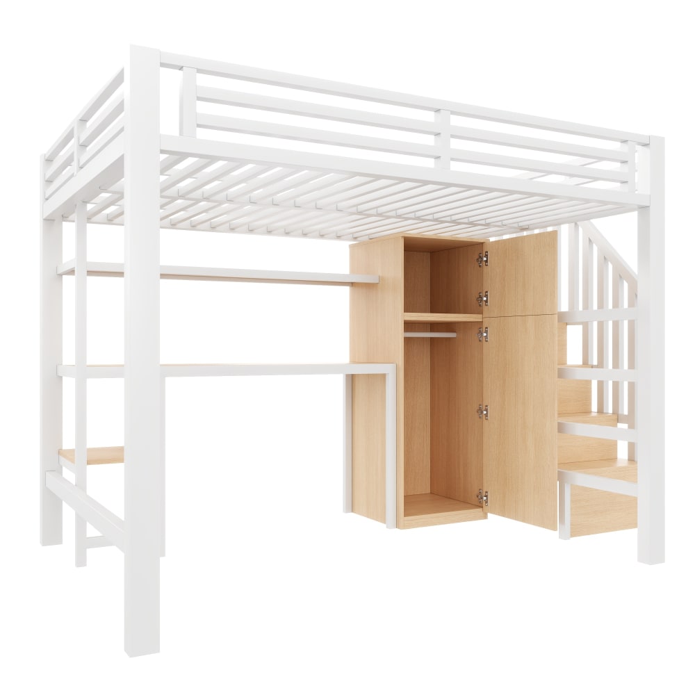 Lit mezzanine bureau