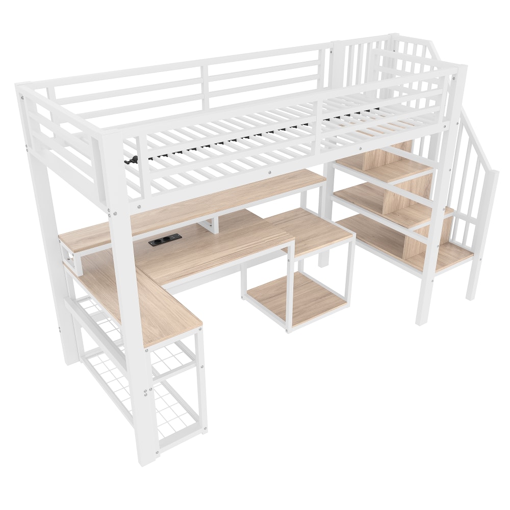 Lit mezzanine bureau