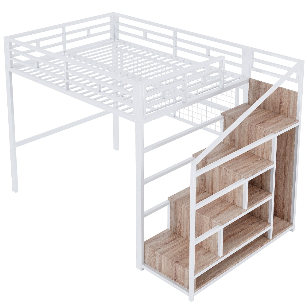 Lit mezzanine armoire - acier