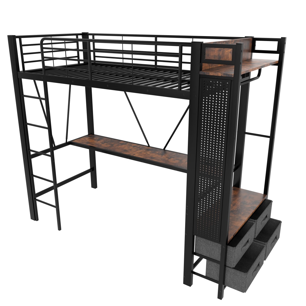 Lit mezzanine bureau
