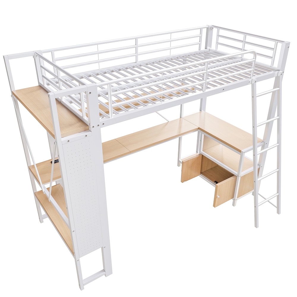 Lit mezzanine bureau