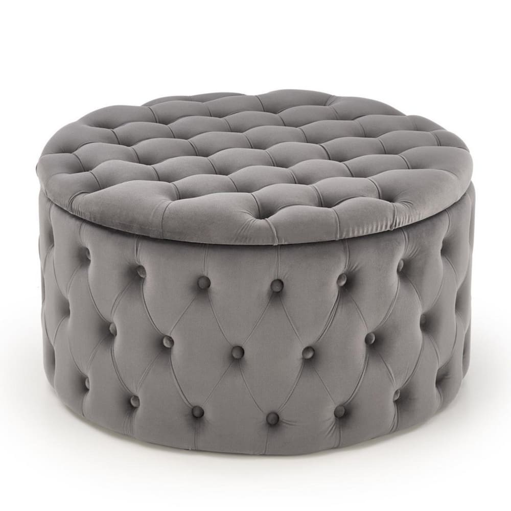Pouf rond capitonné - 70cm