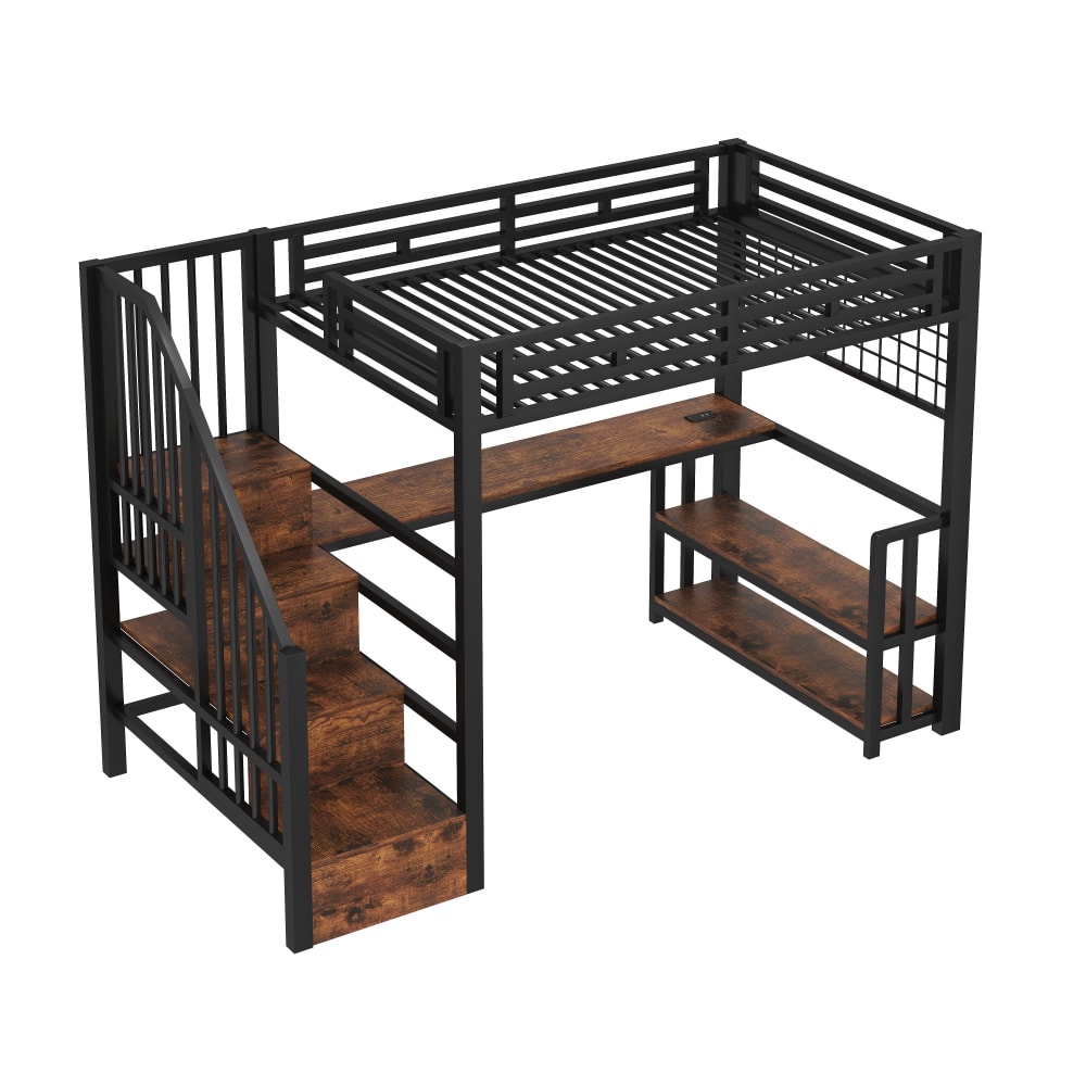 Lit mezzanine bureau