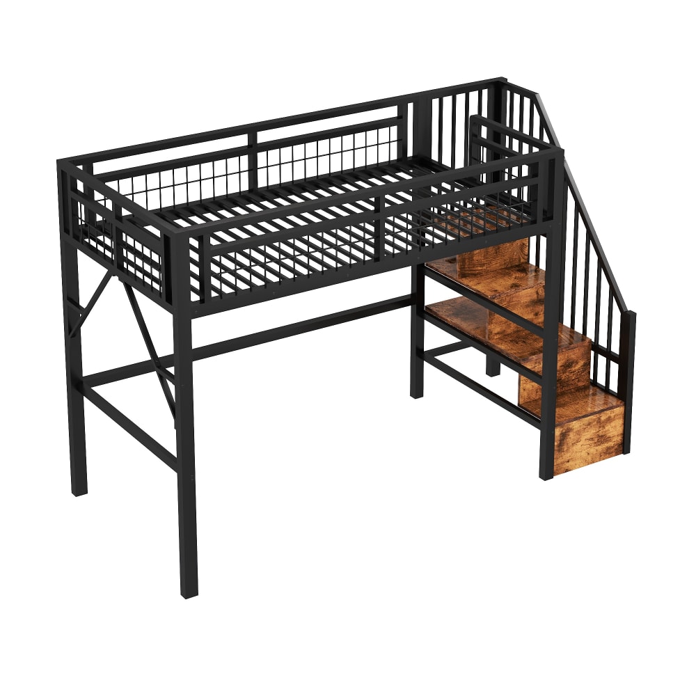 Lit mezzanine enfant - rangement