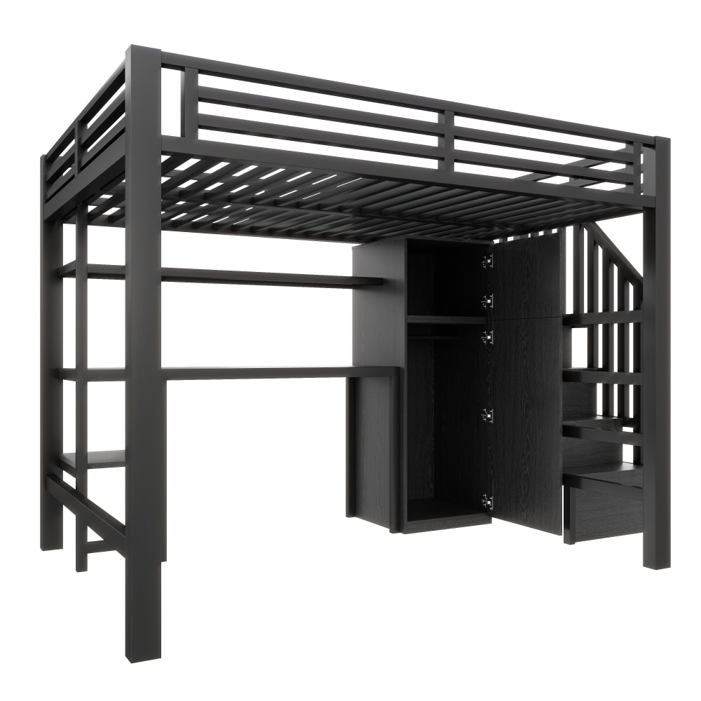 Lit mezzanine bureau