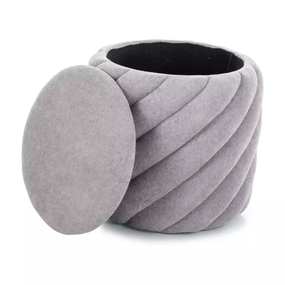 Pouf rond en tissu de