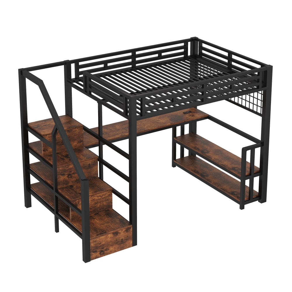 Lit mezzanine bureau