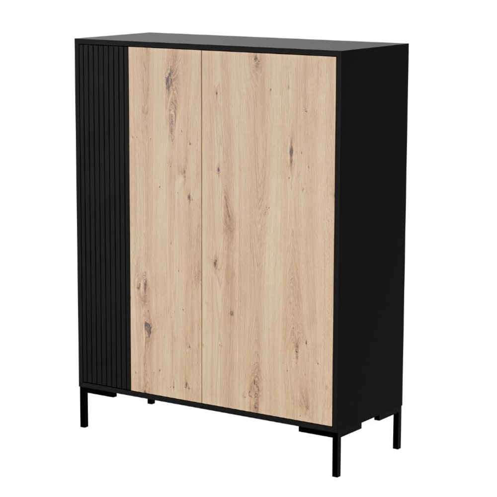 buffet haut noir et bois