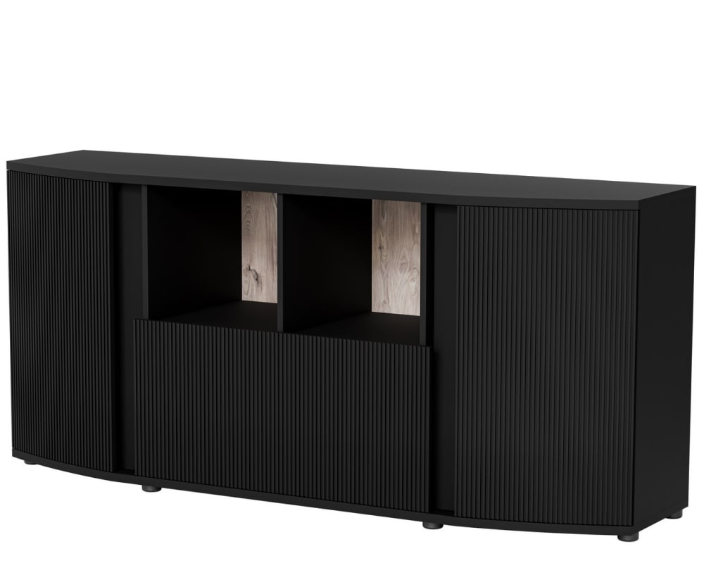 buffet bas design noir