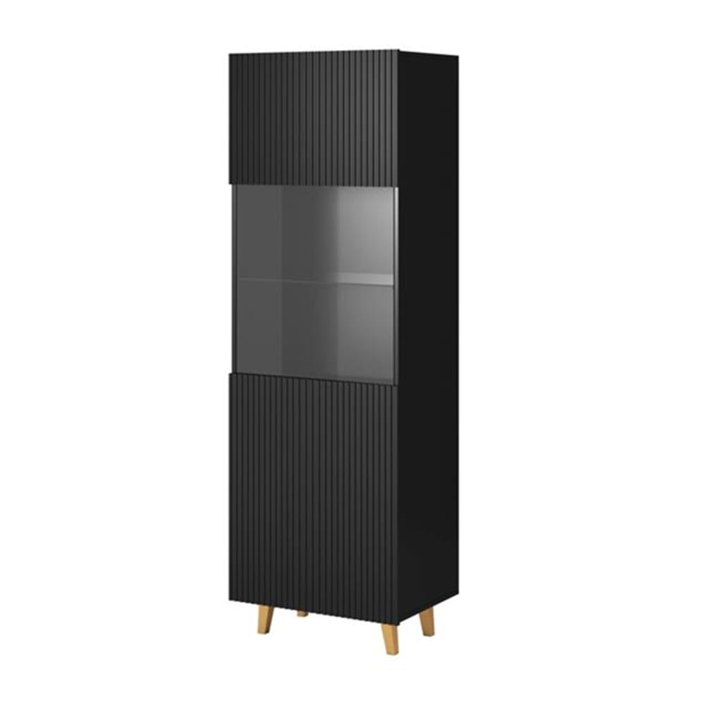 vitrine design noir mat
