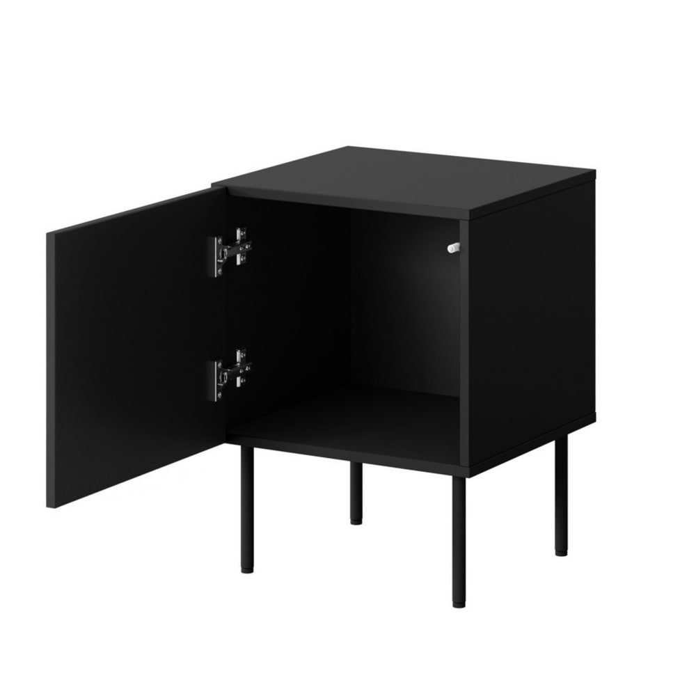 Lot de 2 tables de chevet aspect chêne  noir mat