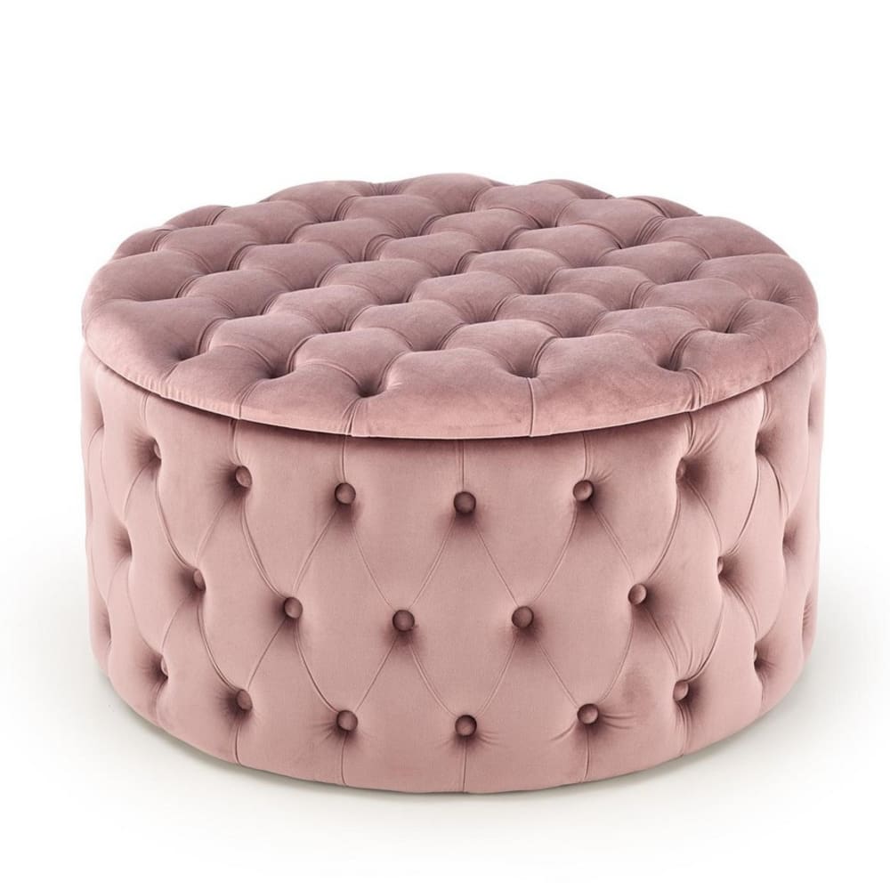 Pouf rond capitonné - 70cm